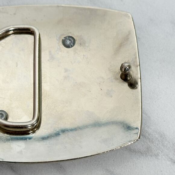 O Letter Initial Monogram Silver Tone Belt Buckle - Picture 7 of 8